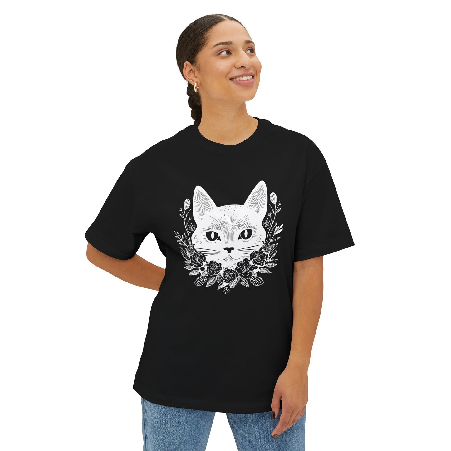 T-shirt unisexe oversize – Witchy Cat