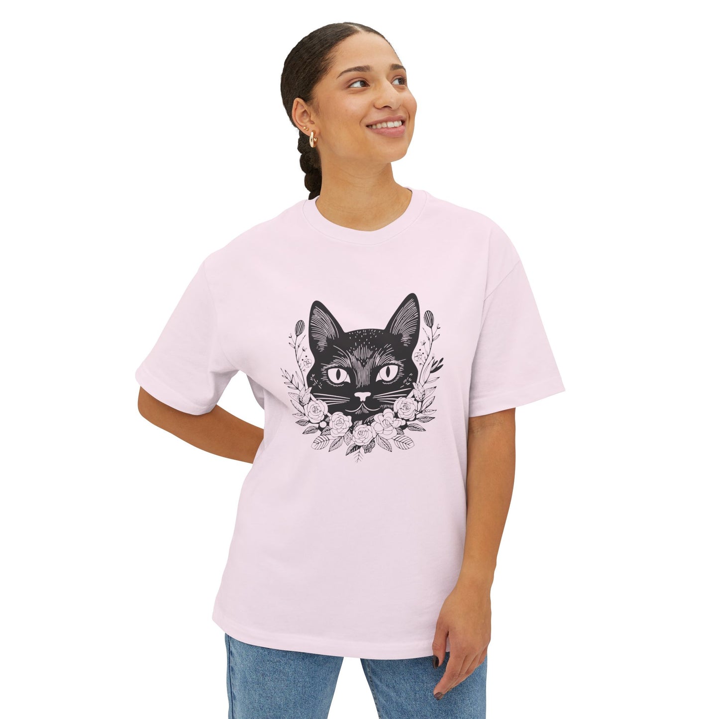 T-shirt unisexe oversize – Witchy Cat