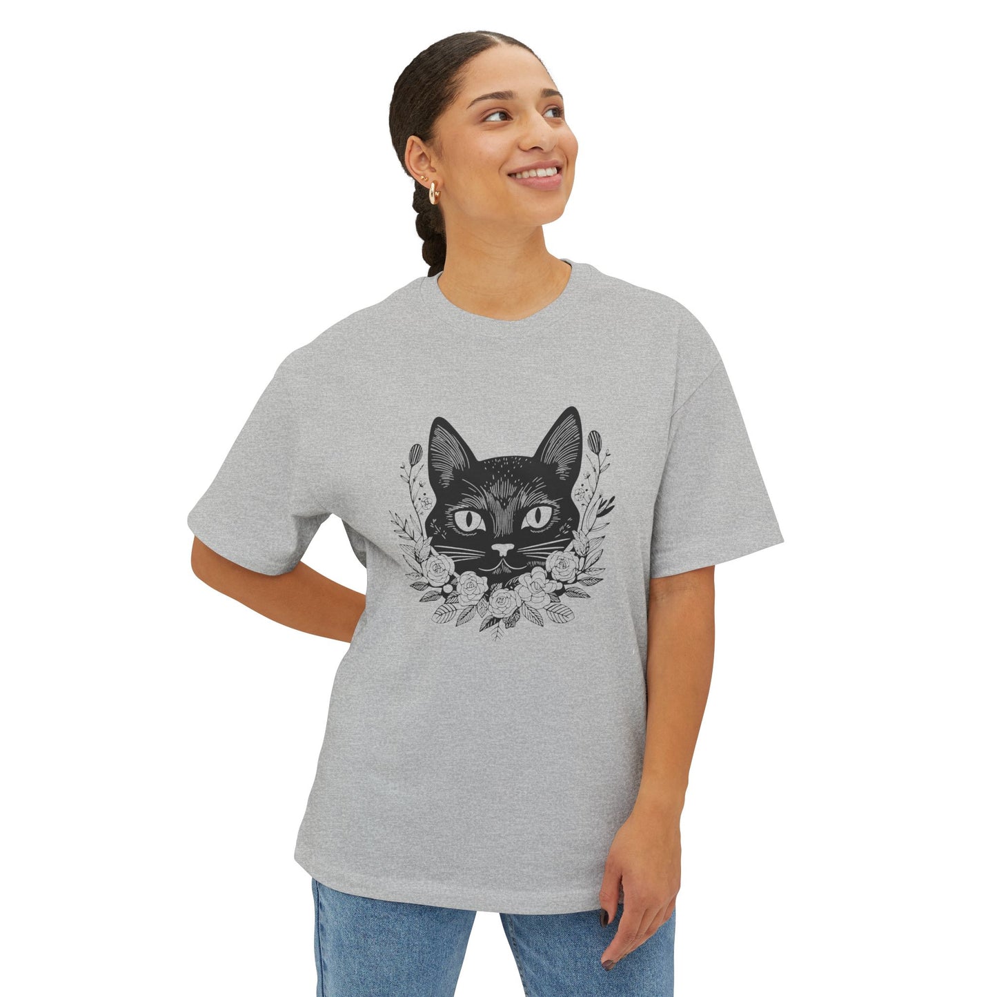 T-shirt unisexe oversize – Witchy Cat