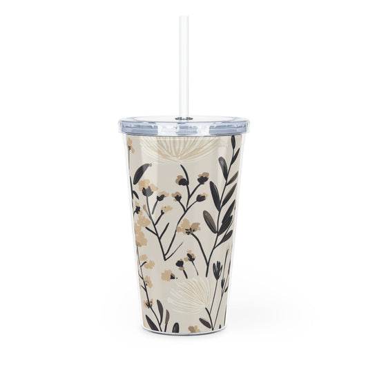 Tumbler en plastique - Fleur