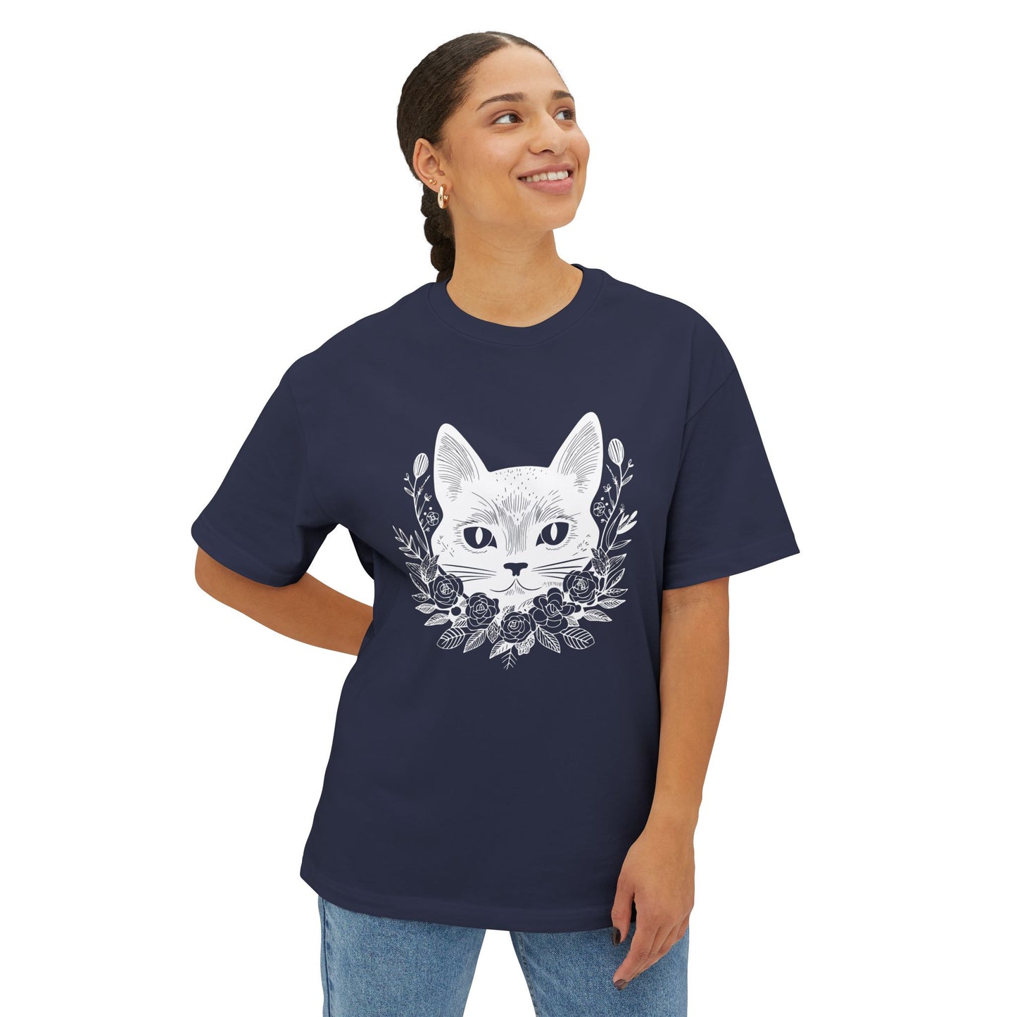 T-shirt unisexe oversize – Witchy Cat