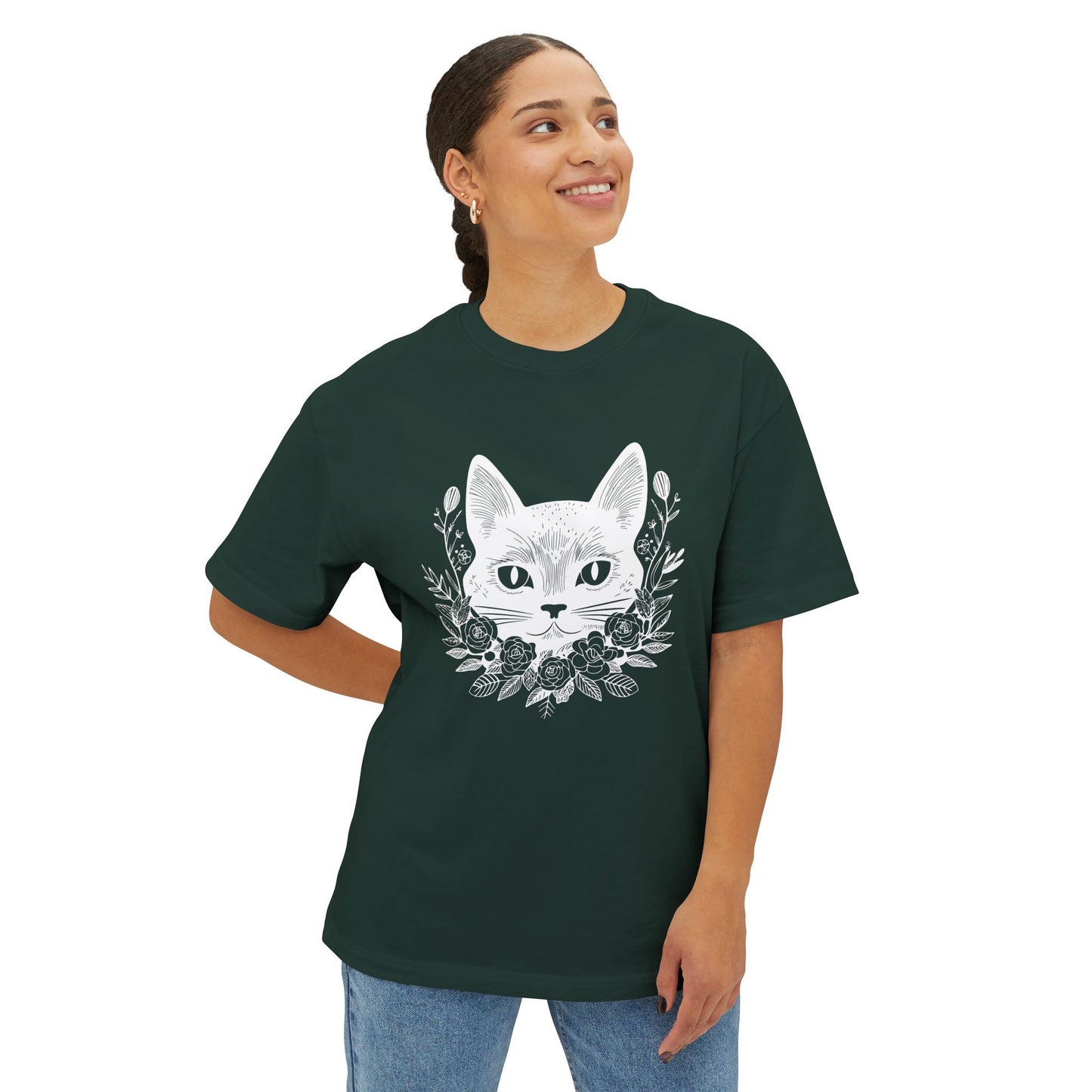T-shirt unisexe oversize – Witchy Cat