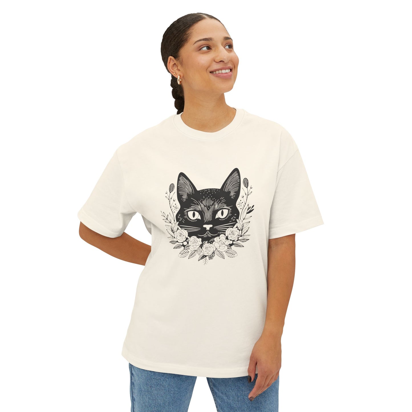 T-shirt unisexe oversize – Witchy Cat