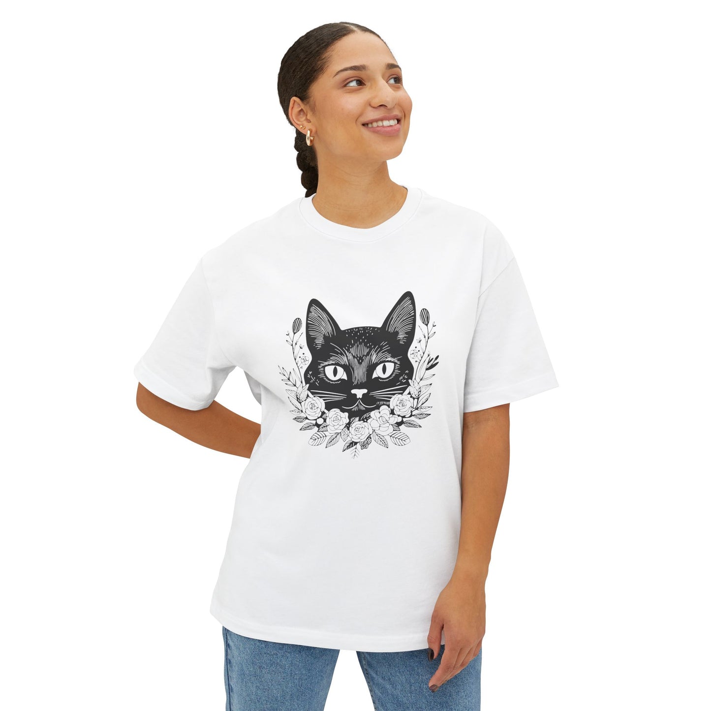 T-shirt unisexe oversize – Witchy Cat