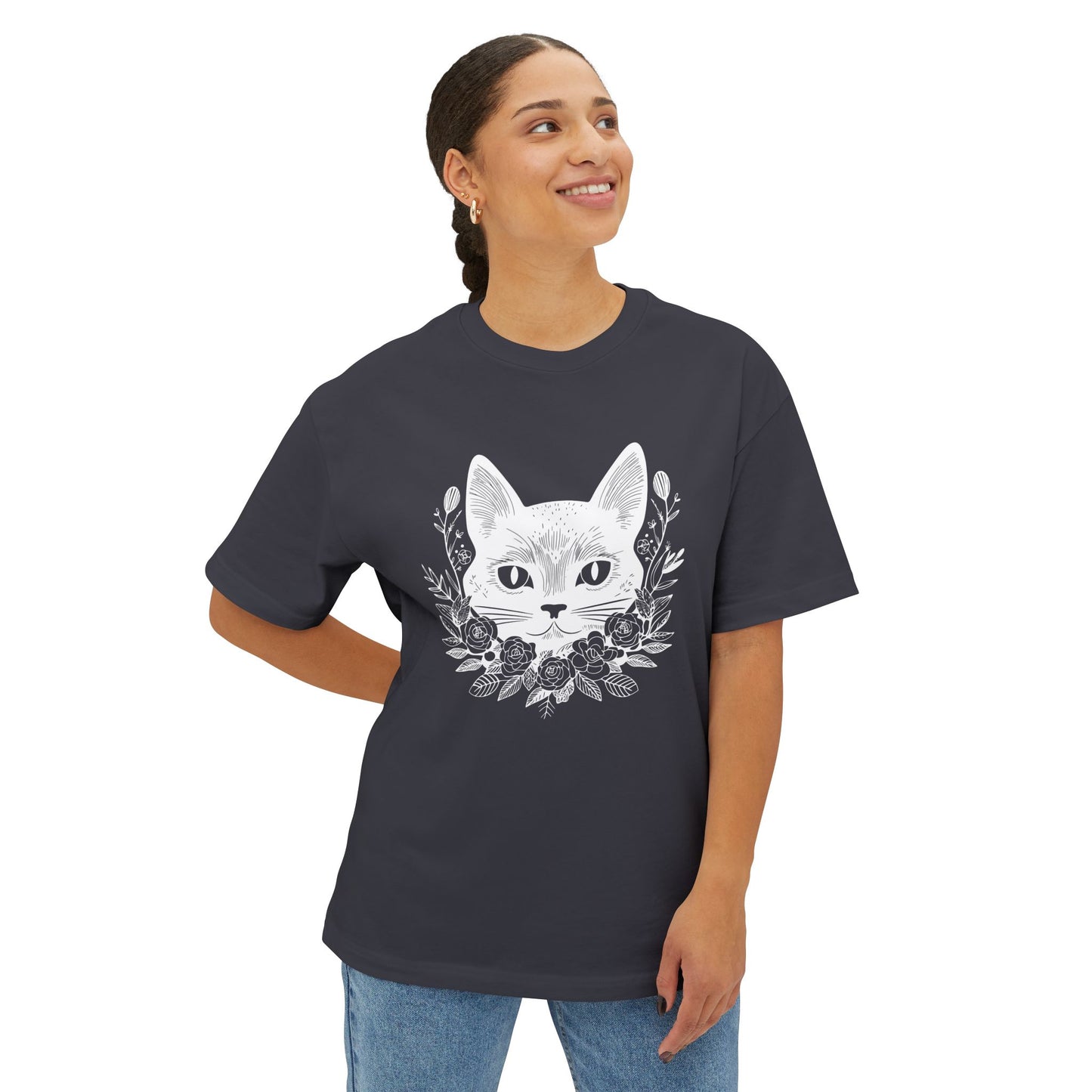 T-shirt unisexe oversize – Witchy Cat