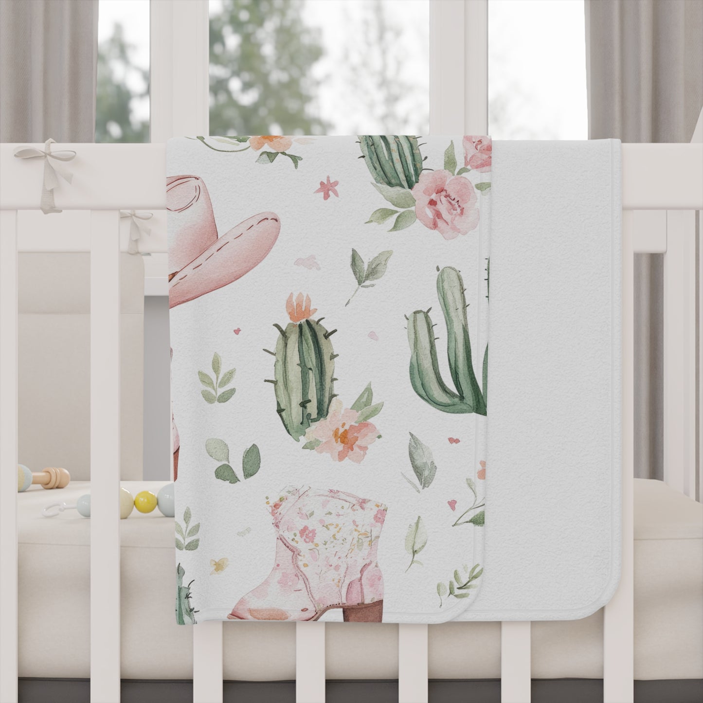 Couverture pour bébé - Western rose