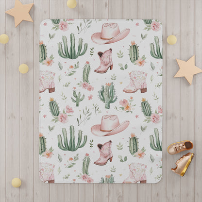 Couverture pour bébé - Western rose