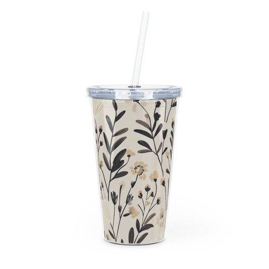 Tumbler en plastique - Fleur